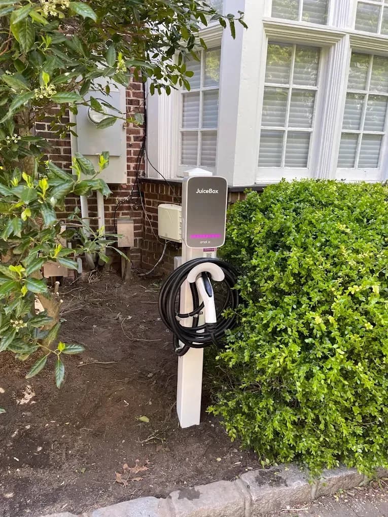 JuiceBox EV charger pedestal install