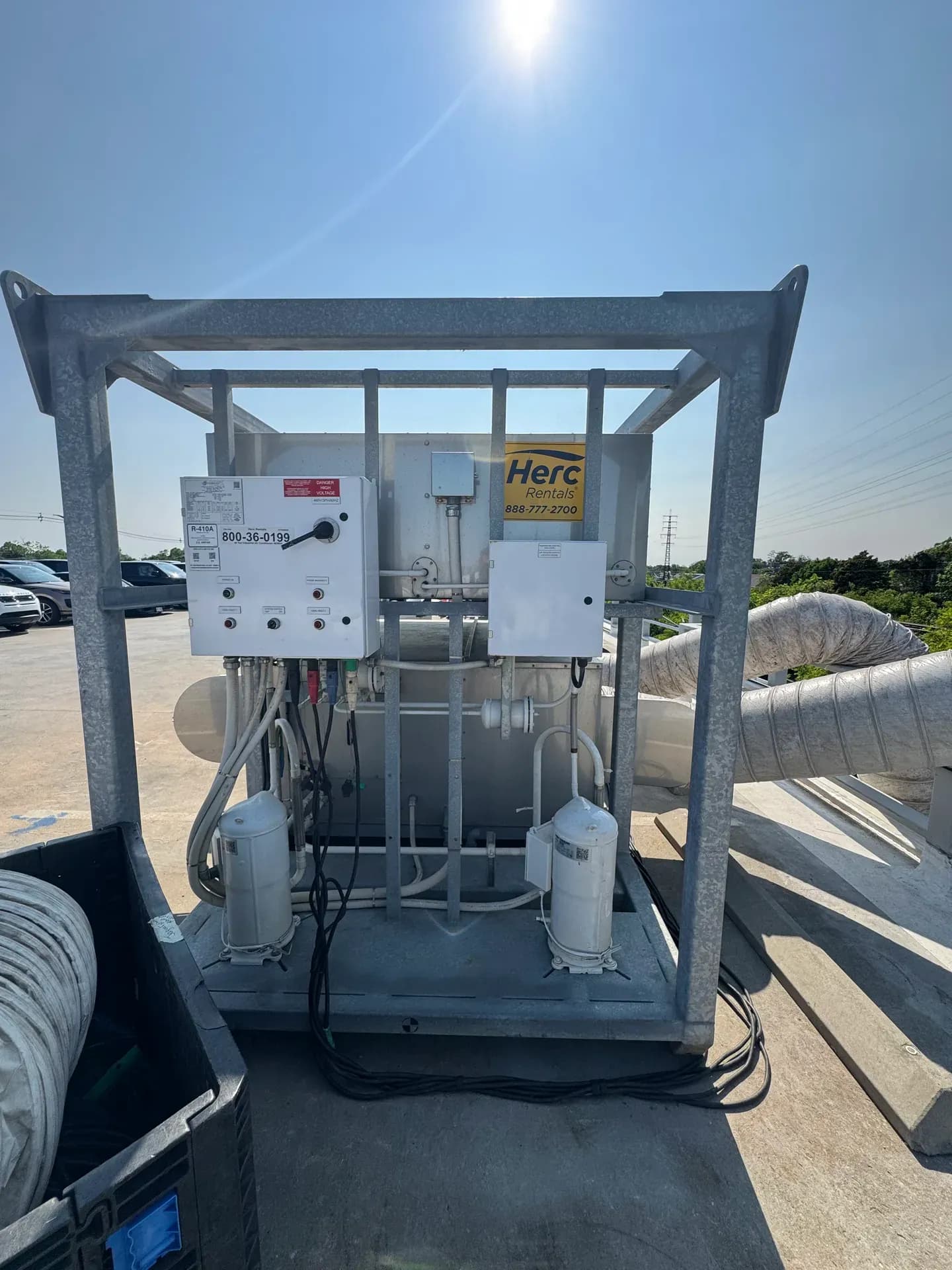 Commercial AC condenser electrical installation