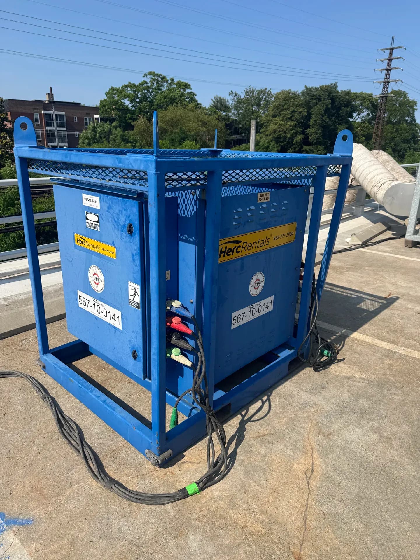 Completed commercial condenser electrical install