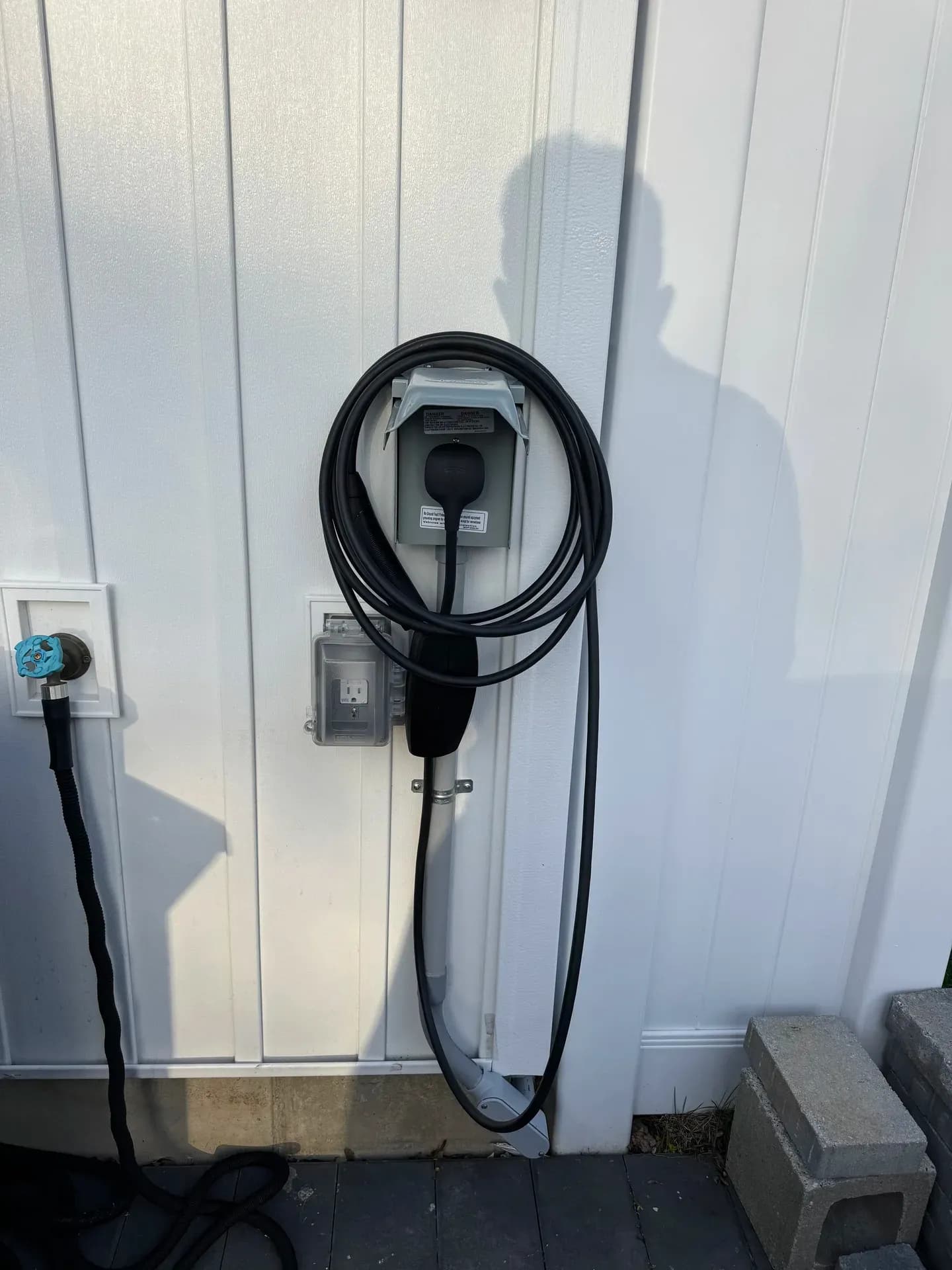 EV charging plug installation