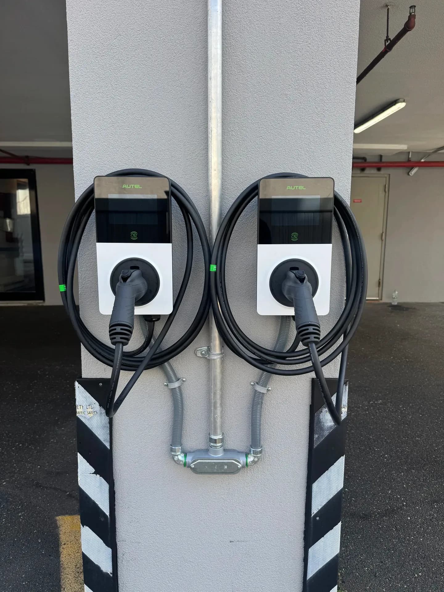 Commercial pedestal-mounted EV charging station