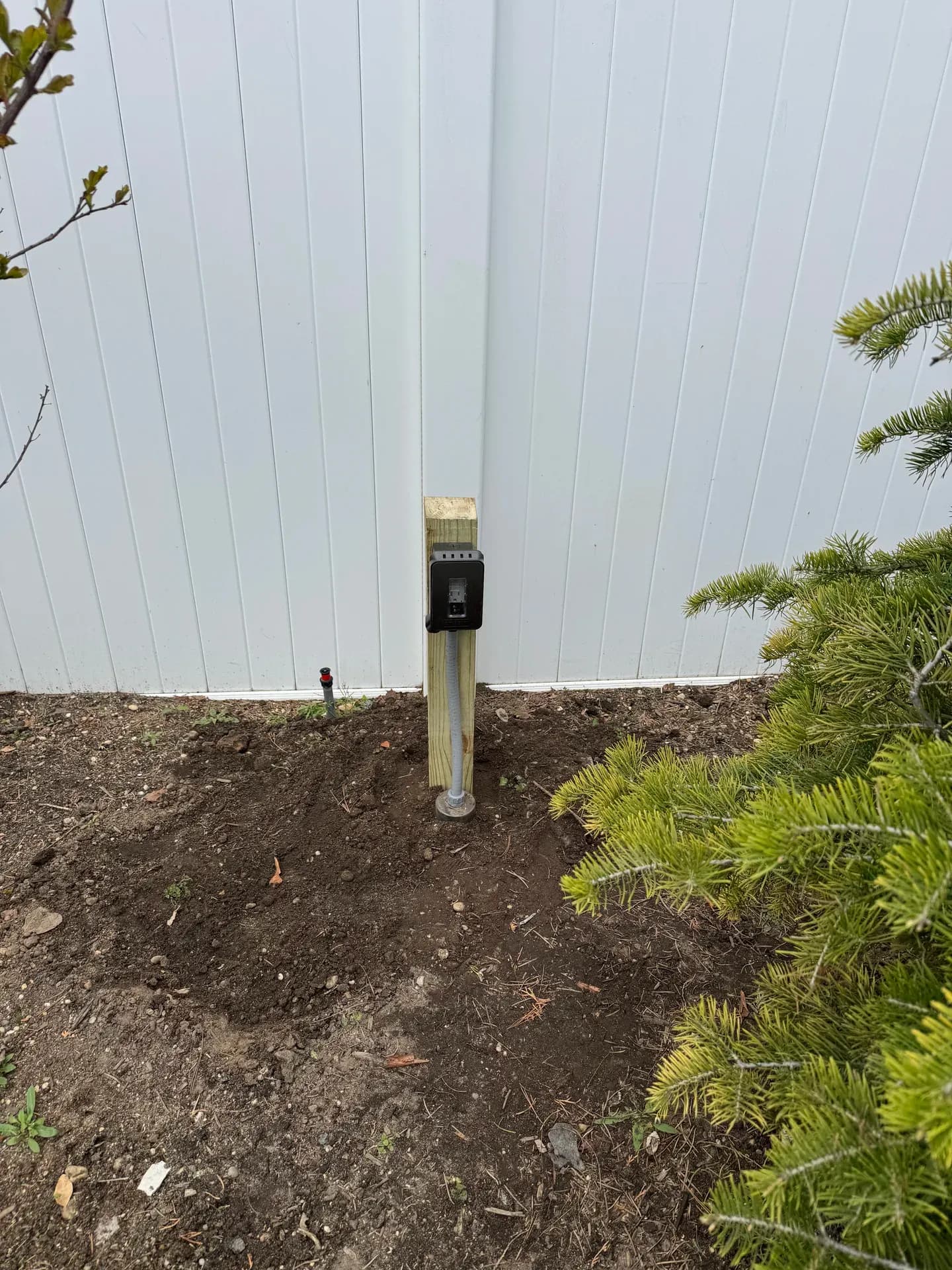 Outdoor weatherproof outlet post install